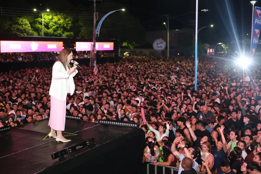 Governadora Hana Ghassan acompanhou o Vem Louvar Par&aacute; em Santar&eacute;m - foto: Bruno Cruz/Ag. PA