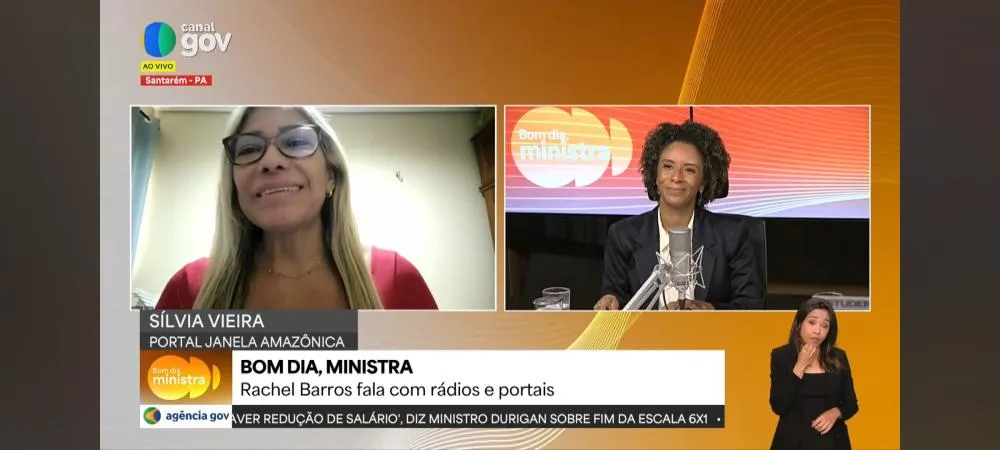 Jornalista S&iacute;lvia Vieira participou de entrevista com a ministra Rachel Barros - foto: Reprodu&ccedil;&atilde;o 