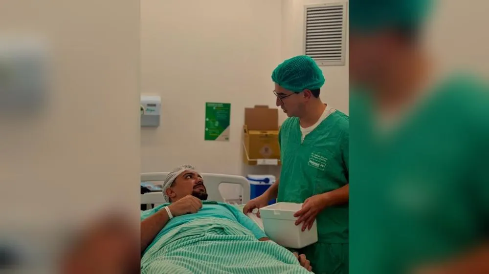 O paciente foi o soldador Matheus Andr&eacute; de Oliveira - foto: Unimed/Divulga&ccedil;&atilde;o 