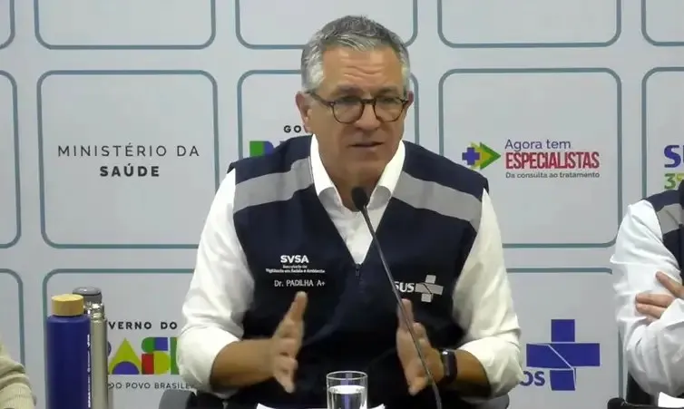 Ministro da Sa&uacute;de Alexandre Padilha durante coletiva de imprensa - foto: Minist&eacute;rio da Sa&uacute;de 