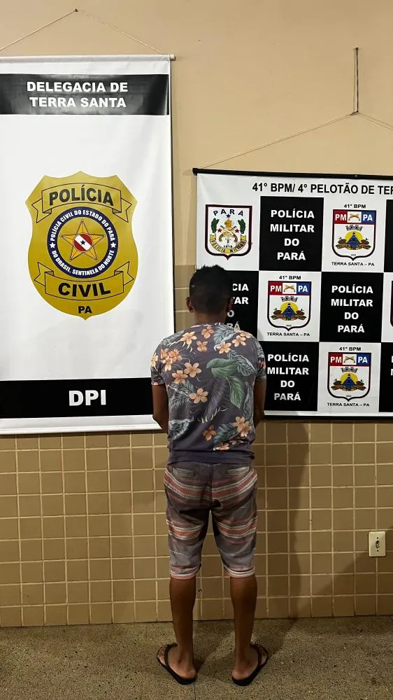 Preso por estupro de vulner&aacute;vel foi apresentado na delegacia de Terra Santa - foto: Divulga&ccedil;&atilde;o 