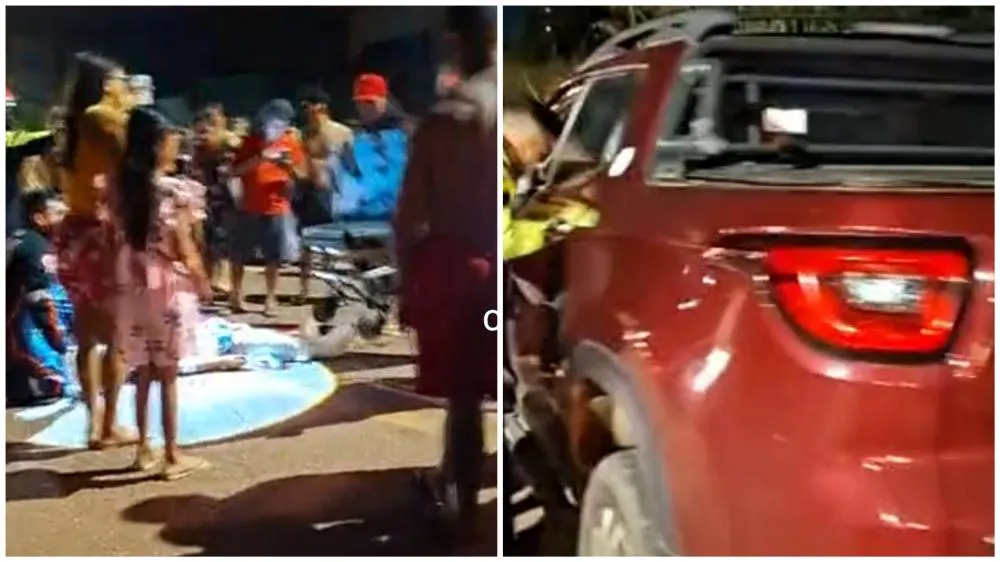 Motociclista sofre fratura exposta após ser atingido por caminhonete na PA-370 em Santarém 