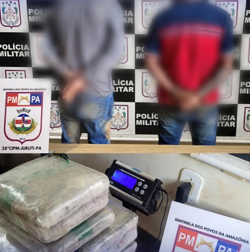 Dupla suspeita de tráfico interestadual é presa em Juruti com mais de 19 kg de drogas